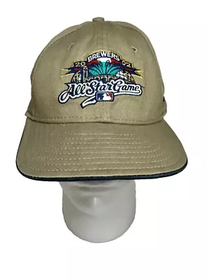 2002 MLB All Star Game Baseball Cap Milwaukee Brewers Vintage Hat Beige • $12.89