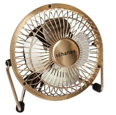 Schallen 4  Mini Portable USB Powered Cooling Desk Table Fan Champagne Gold • £5.50