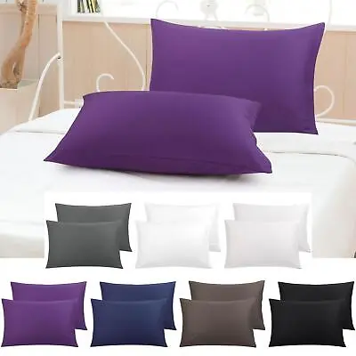 100% Cotton Pillowcases Set Of 2 Zipper Closure Soft Home • $17.57