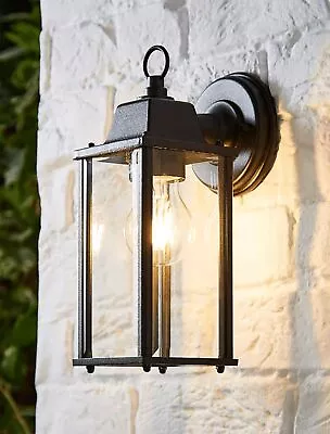 £18.95 • Buy Traditional LED Rectangular Outdoor Wall Light Metal Lantern Garden Wall Lamp