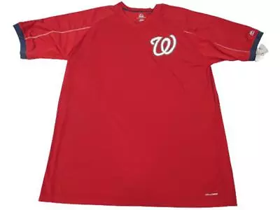 New Washington Nationals Mens Sizes 2XL-4XL-5XL-Tall Majestic Shirt • $13.43