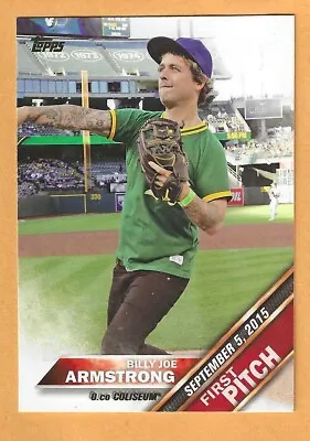 2016 TOPPS SERIES 2 FIRST PITCH BILLY JOE ARMSTRONG Oakland Athletics #FP-4 Card • $7.90