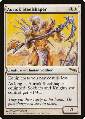 2003 Auriok Steelshaper Mirrodin Magic The Gathering MTG RARE NM • $2.29