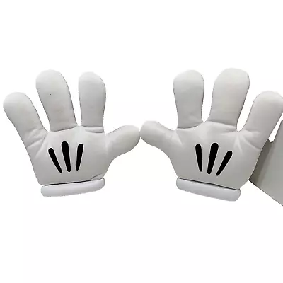 Disney Mickey Mouse Plush Gloves White And Black Costume Halloween • $10.98