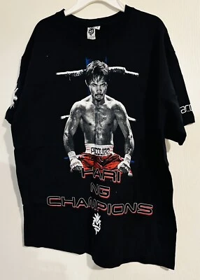 $59 • Buy Team Manny Pacquiao Boxing Vintage Authentic Gear T-Shirt Sz L New