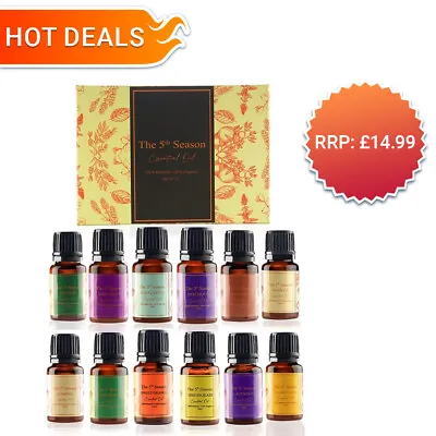 £5.99 • Buy 12 Piece Fragrance Oils Vanilla Ocean Rose Lavender Jasmine Cinnamon 10 Ml Each