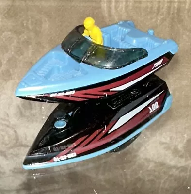 Mattel Matchbox Vintage 1998 Blue Diecast Sports Ski Boat 1:64 W/Yellow Figure • $4.95