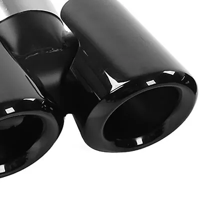 Glossy Black Quad Exhaust Tip Stainless Steel Carbon Fiber Tail Throat For Land∗ • $264.61