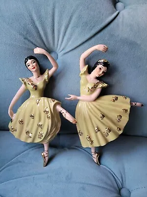 Vintage Ceramic Arts Studio Attitude & Arabesque Wall Ballerina Plaques Figures • $55