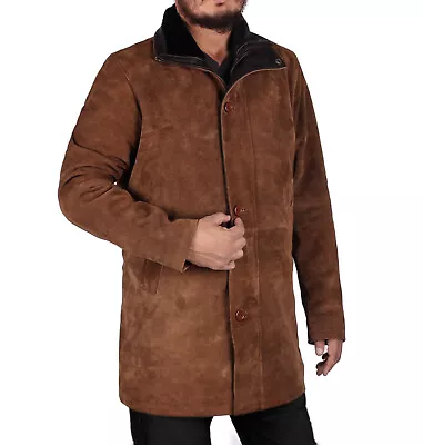 Laverapelle Mens Tan Sheriff Walt Cow Suede Leather Coat - 1502774 - Large • $59.99