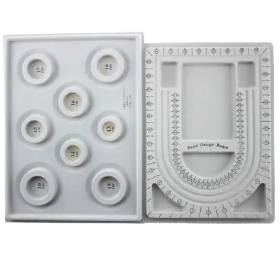 $11.43 • Buy 2Pcs Bead Design Board Bracelet Design Board Flocked Bead Board Necklace Beading