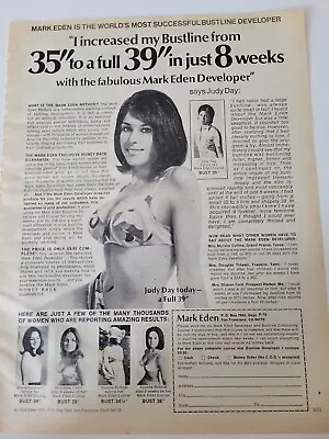 1971 Mark Eden Womens Bust Developer Increase Bustline Brunette Vintage Ad • $9.99