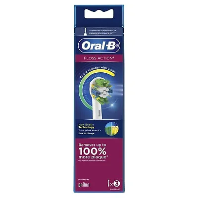 $13.50 • Buy Oral B Floss Action Replacement Toothbrush Heads 3 Pack