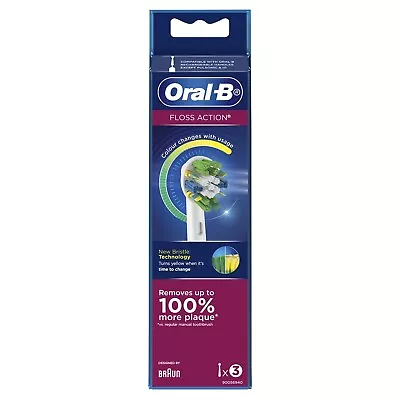 Oral B Floss Action Replacement Toothbrush Heads 3 Pack • $16.40