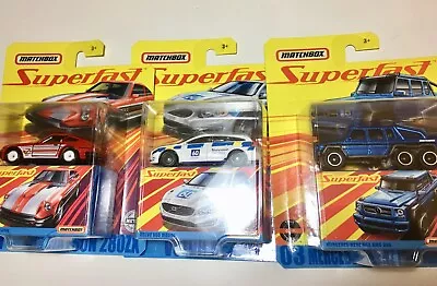 Matchbox Superfast Mercedes-Benz G63 AMG 6x6 '82 DATSUN 280Z Volvo V60 Wagon  • $21.87