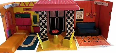 Vintage 1968 Mattel Barbie Family Doll House With Furniture • $99