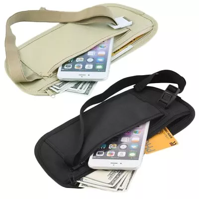 Invisible Waist Packs Pouch For Passport Money Belt Bag Hidden Security Wallet • $5.96