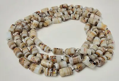 Antique Art Deco Venetian Murano Glass Bead Flapper Necklace • £16