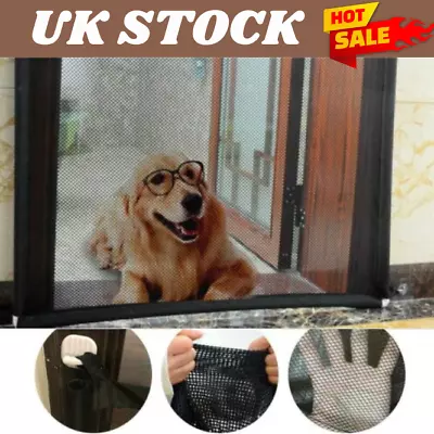 £6.99 • Buy Magic Mesh Pet Dog Cat Stair Gate Safe Net Guard Fence Door Barrier Enclosure Uk