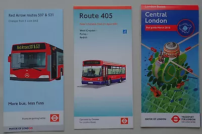 London Bus Map And Publicity Leaflets • £2.50