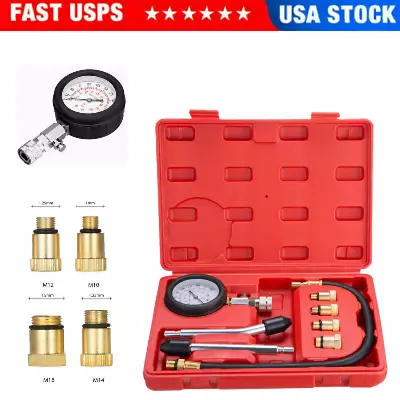  Petrol Engine Cylinder Compression Tester Kit Gauge Tool Automotive US • $16.09