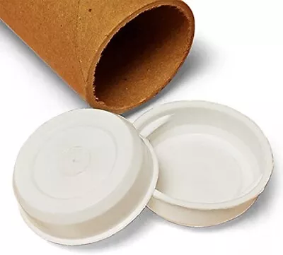 LOT OF 50 (2  X 25 ) CARDBOARD MAILING POSTER TUBES W/ PLASTIC END CAPS NEW • $79.95