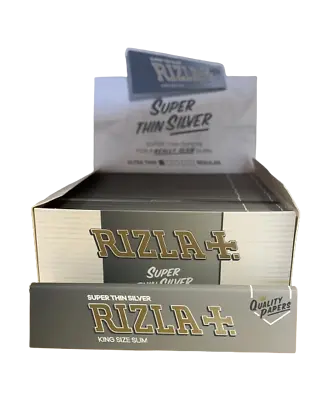 1-50 Booklets Of Rizzla Silver King Size Slim Thin Paper  Refined • £4.29