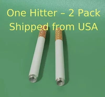 Metal One Hitter Pipe Cigarette Style Dugout Bat 3 Inch - 4 Pack • $8