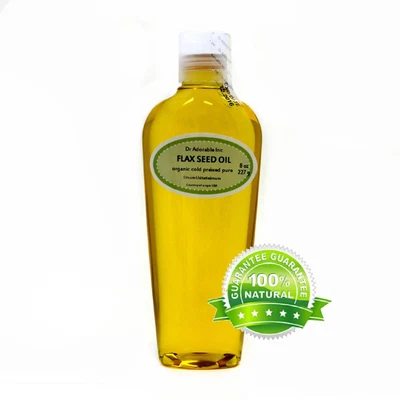$12.99 • Buy Flax Seed Oil 100 % Pure Organic Linseed By Dr.Adorable  You Pick Size Oils 