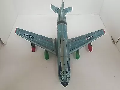 VINTAGE BATTERY OPERATED 12 1/2  US AIR FORCE STRATO-JET AIRPLANE JAPAN Parts? • $39.99