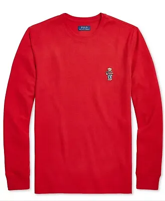 Polo RALPH LAUREN Men’s Shirt Polo Bear Waffle Knit Thermal Long Sleeve L/XL/XXL • $44.55