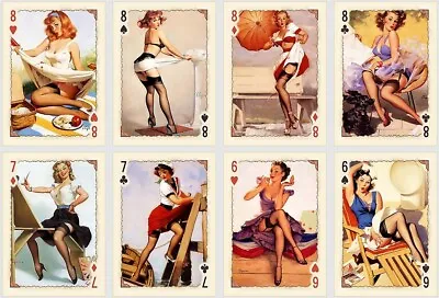 Pin Up Girls Playing Cards. Vintage Gil Elvgren Images. Poker  Bridge Cards. • $24.90