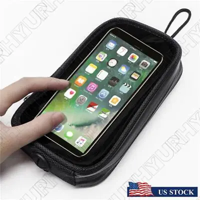 Black Waterproof Motorcycle Magnetic Fuel Gas Tank Bag Cell Phone Holder Pouch • $27.80