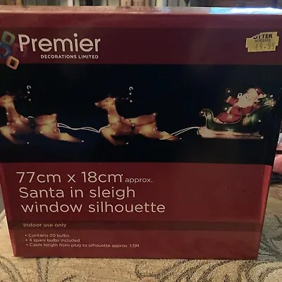 Santa In Sleigh Window Silhouette • £5