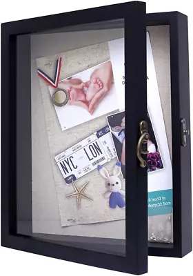 UMICAL 11x14 Shadow Box Display Case Black Shadow Box Frame With Linen Back And • $46.36
