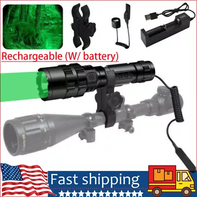 Green Light Spotlight Weapon Flashlight Torch For Hunting Laser Scope Mount  • $26.99