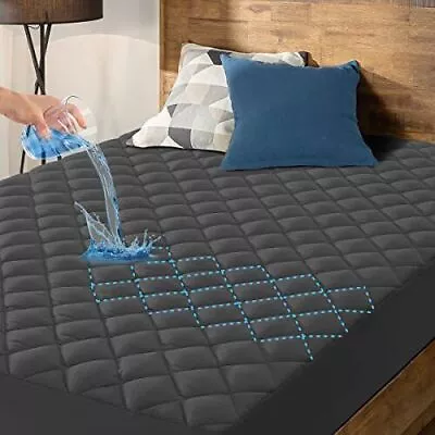 HYLEORY Queen Size Waterproof Mattress Pad Protector Breathable Quilted   • $28.19