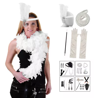 1920's Lady Gatsby Fancy Dress Accessories Flapper Charleston Girls Costume Set • £17.29