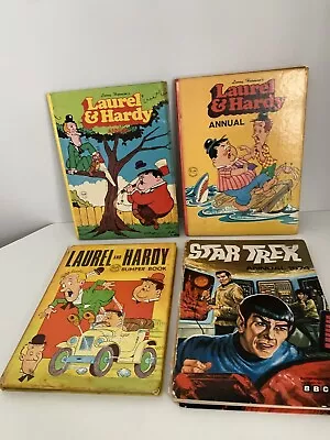 Laurel & Hardy Vintage 1970’s Bumper Book & Annual Job Lot With Star Trek 1974 A • £24.99