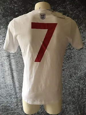 England Football T Shirt David Beckham No 7 Umbro Tailored By London UK S Euros • £10