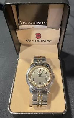 Victorinox Switzerland Swiss Made Avenger Men's Watch In Box 2 Tone Metal-date • $69.99