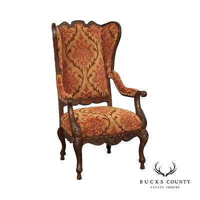 Century French Louis XV Provincial Style Wing Back Armchair • $1095