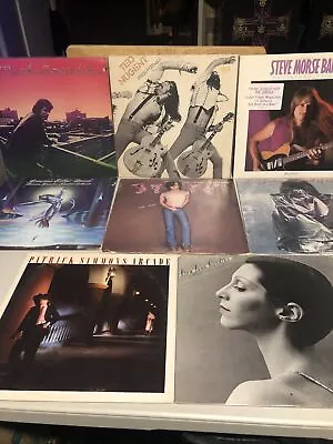 Lot Of (8) Classic Rock / Metal VINYL LP RECORDS NUGENT DEVILLE MORSE MELLENCAMP • $19.99