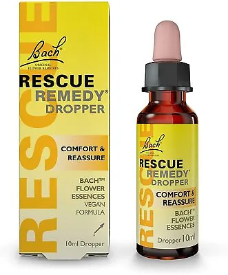 £6.99 • Buy Bach Rescue Remedy Dropper-Comfort & Reassure Bach Flower -Vegan Formula 10ml