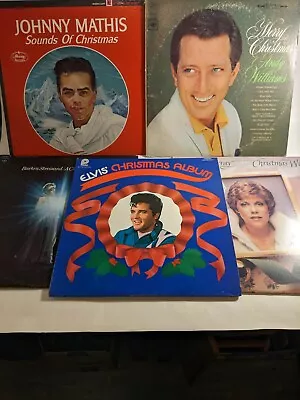 VINTAGE VINYL: Christmas Records Lot Of 5: Elvis Barbara Streisand And More • $8