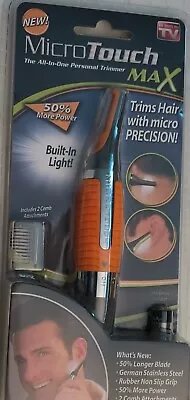 MicroTouch MAX Orange 5-in-1 Personal Hair Trimmer Men Lighted Fast Free Ship! • $19.99