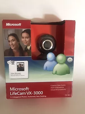 Microsoft Lifecam VX-3000 USB 2.0 Webcam New Sealed In Box | 1.3 Megapixel • $22.95