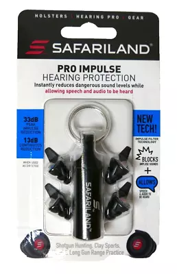 Safariland In-Ear Pro Impulse Hearing Protection M/L Ear Plugs Key Chain 13db • $24.95