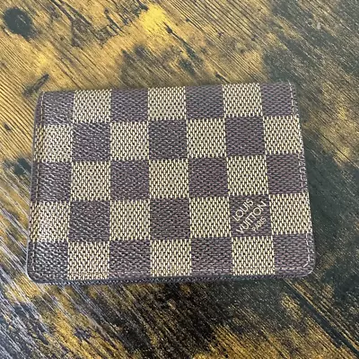 Louis Vuitton Damier Ebene Slim Bifold Card ID Wallet W/ Certificate Of Authenti • $150