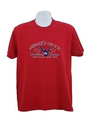 Miracle On Ice Fantasy Camp Shirt Mens Large Lake Placid USA Hockey Adult A02  • $20.08